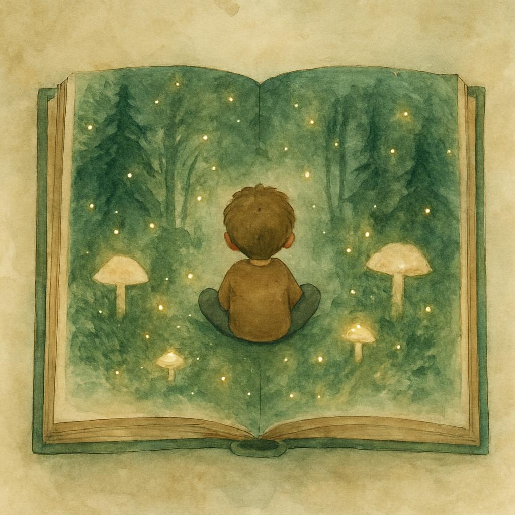 Enfant qui lit un livre personnalisé Pitiboo
